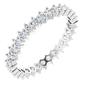 14K Gold & Platinum Natural Diamond Eternity Band - Options Available