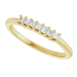 14K Yellow Gold 1/10 CTW Natural Diamond Anniversary Band - Elegant Design