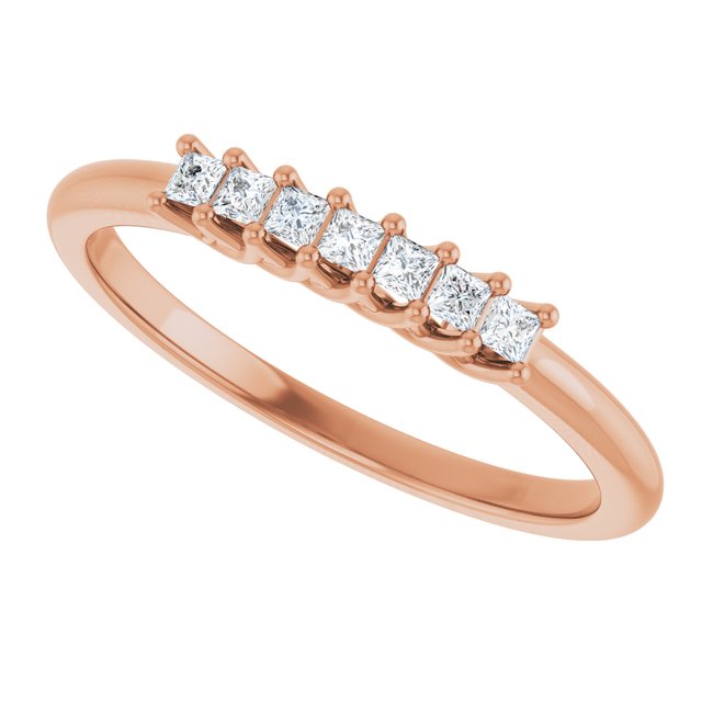 14K Yellow Gold, 1/10 CTW Natural Diamond Anniversary Band - Elegant Design