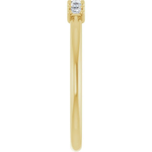 14K Yellow Gold 1/10 CTW Natural Diamond Anniversary Band - Elegant Design