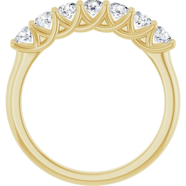 14K Yellow Gold, 1/10 CTW Natural Diamond Anniversary Band - Elegant Design