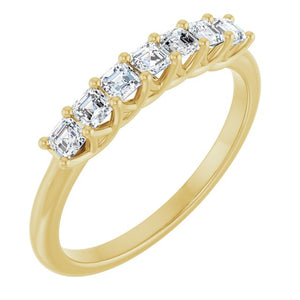 14K Yellow Gold 1/10 CTW Natural Diamond Anniversary Band - Elegant Design