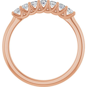 14K Yellow Gold 1/10 CTW Natural Diamond Anniversary Band - Elegant Design