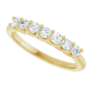 14K Yellow Gold 1/10 CTW Natural Diamond Anniversary Band - Elegant Design