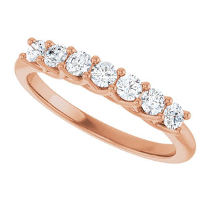 14K Yellow Gold 1/10 CTW Natural Diamond Anniversary Band - Elegant Design