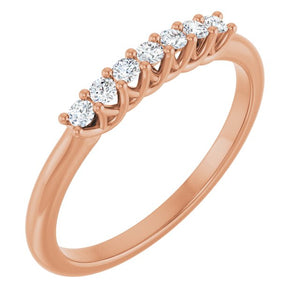 14K Yellow Gold 1/10 CTW Natural Diamond Anniversary Band - Elegant Design