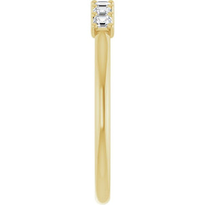 14K Yellow Gold 1/10 CTW Natural Diamond Anniversary Band - Elegant Design