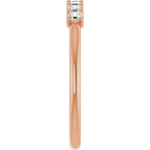 14K Yellow Gold 1/10 CTW Natural Diamond Anniversary Band - Elegant Design