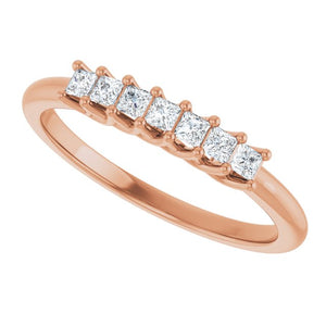 14K Yellow Gold 1/10 CTW Natural Diamond Anniversary Band - Elegant Design