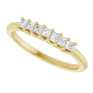14K Yellow Gold 1/10 CTW Natural Diamond Anniversary Band - Elegant Design