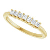 14K Yellow Gold, 1/10 CTW Natural Diamond Anniversary Band - Elegant Design