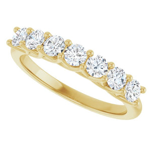 14K Yellow Gold 1/10 CTW Natural Diamond Anniversary Band - Elegant Design