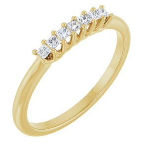 14K Yellow Gold 1/10 CTW Natural Diamond Anniversary Band - Elegant Design