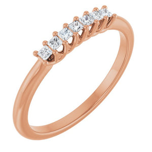 14K Yellow Gold 1/10 CTW Natural Diamond Anniversary Band - Elegant Design