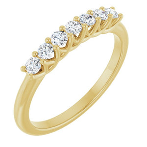 14K Yellow Gold 1/10 CTW Natural Diamond Anniversary Band - Elegant Design