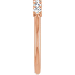 14K Yellow Gold 1/10 CTW Natural Diamond Anniversary Band - Elegant Design