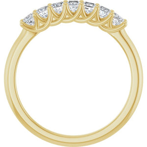 14K Yellow Gold 1/10 CTW Natural Diamond Anniversary Band - Elegant Design