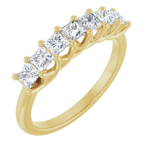 14K Yellow Gold 1/10 CTW Natural Diamond Anniversary Band - Elegant Design