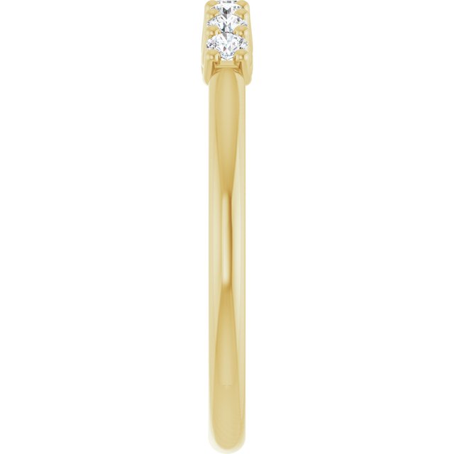 14K Yellow Gold, 1/10 CTW Natural Diamond Anniversary Band - Elegant Design