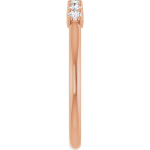 14K Yellow Gold 1/10 CTW Natural Diamond Anniversary Band - Elegant Design