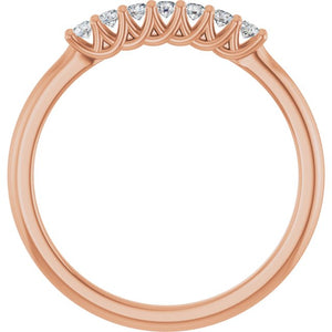 14K Yellow Gold 1/10 CTW Natural Diamond Anniversary Band - Elegant Design