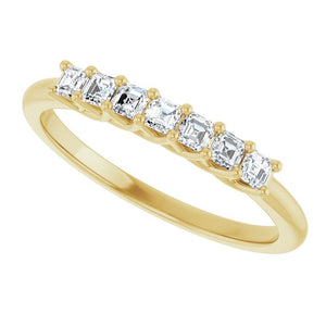 14K Yellow Gold 1/10 CTW Natural Diamond Anniversary Band - Elegant Design