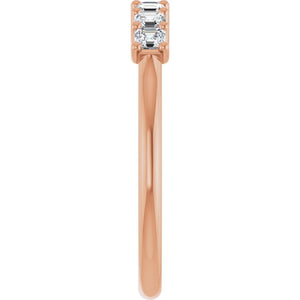 14K Yellow Gold 1/10 CTW Natural Diamond Anniversary Band - Elegant Design
