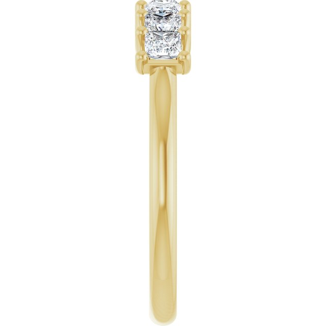 14K Yellow Gold, 1/10 CTW Natural Diamond Anniversary Band - Elegant Design