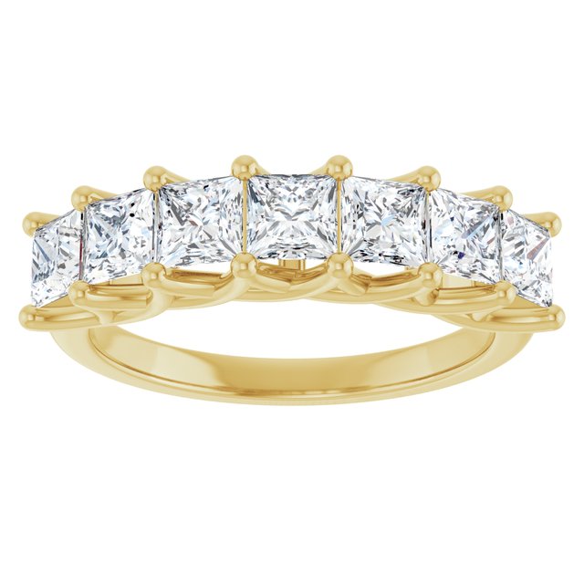 14K Yellow Gold, 1/10 CTW Natural Diamond Anniversary Band - Elegant Design