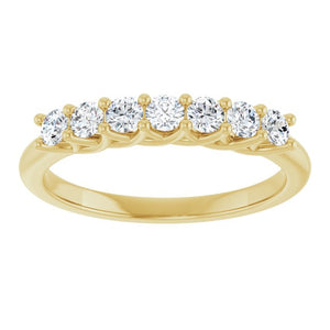 14K Yellow Gold 1/10 CTW Natural Diamond Anniversary Band - Elegant Design