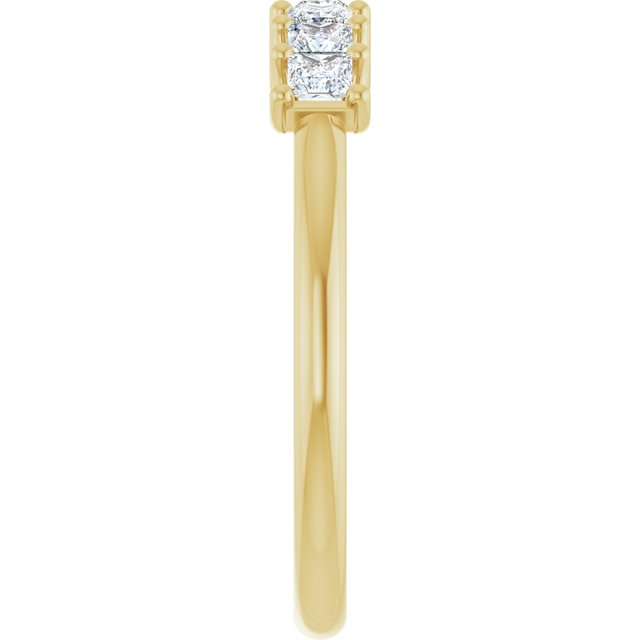 14K Yellow Gold, 1/10 CTW Natural Diamond Anniversary Band - Elegant Design