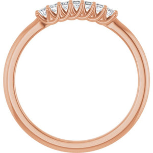 14K Yellow Gold 1/10 CTW Natural Diamond Anniversary Band - Elegant Design