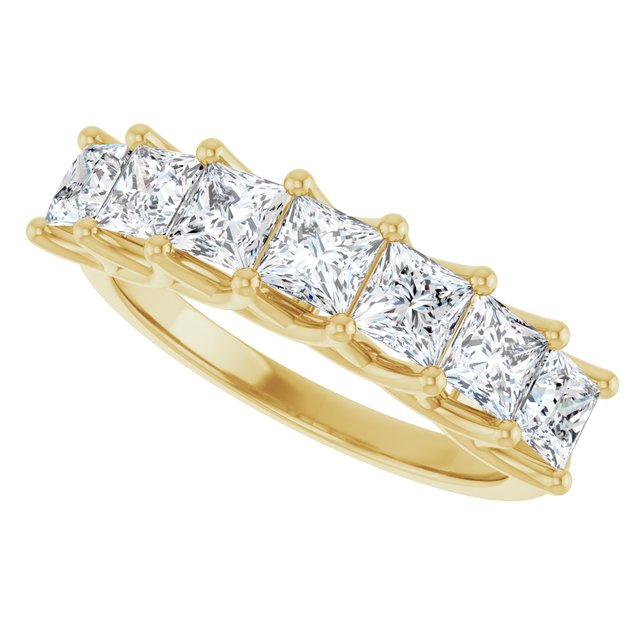 14K Yellow Gold, 1/10 CTW Natural Diamond Anniversary Band - Elegant Design