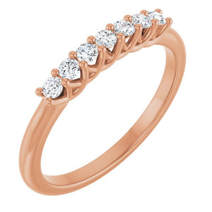 14K Yellow Gold 1/10 CTW Natural Diamond Anniversary Band - Elegant Design