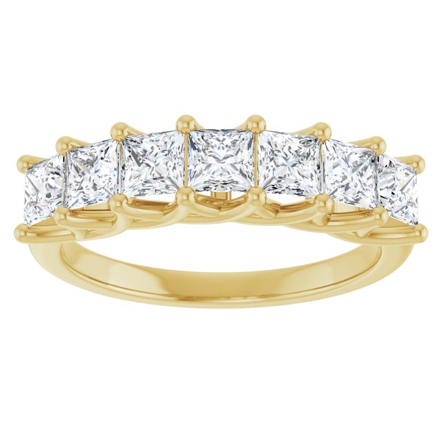 14K Yellow Gold, 1/10 CTW Natural Diamond Anniversary Band - Elegant Design