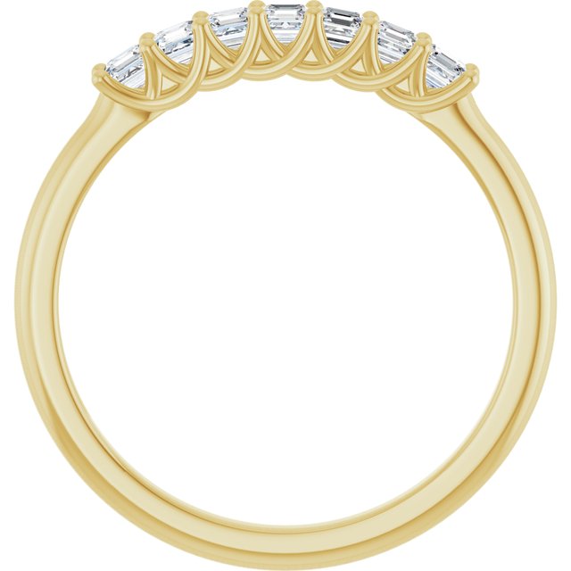 14K Yellow Gold, 1/10 CTW Natural Diamond Anniversary Band - Elegant Design