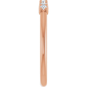 14K Yellow Gold 1/10 CTW Natural Diamond Anniversary Band - Elegant Design