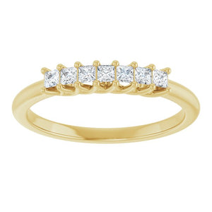 14K Yellow Gold 1/10 CTW Natural Diamond Anniversary Band - Elegant Design