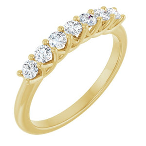 14K Yellow Gold 1/10 CTW Natural Diamond Anniversary Band - Elegant Design