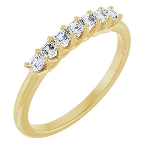 14K Yellow Gold 1/10 CTW Natural Diamond Anniversary Band - Elegant Design