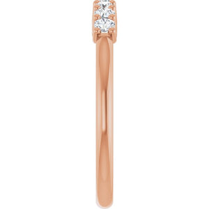 14K Yellow Gold 1/10 CTW Natural Diamond Anniversary Band - Elegant Design