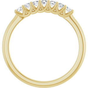 14K Yellow Gold 1/10 CTW Natural Diamond Anniversary Band - Elegant Design