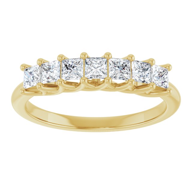 14K Yellow Gold, 1/10 CTW Natural Diamond Anniversary Band - Elegant Design