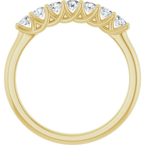 14K Yellow Gold 1/10 CTW Natural Diamond Anniversary Band - Elegant Design
