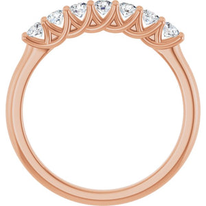 14K Yellow Gold 1/10 CTW Natural Diamond Anniversary Band - Elegant Design