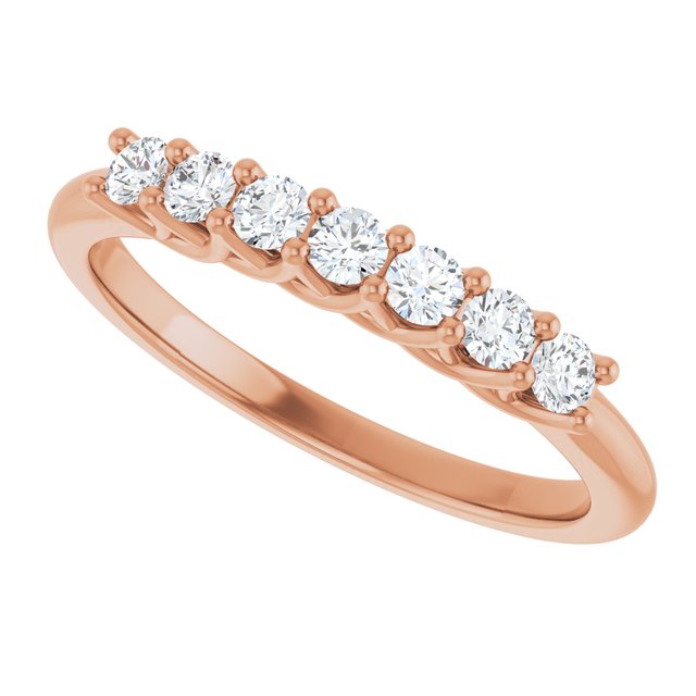 14K Yellow Gold, 1/10 CTW Natural Diamond Anniversary Band - Elegant Design