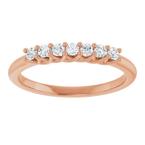 14K Yellow Gold 1/10 CTW Natural Diamond Anniversary Band - Elegant Design