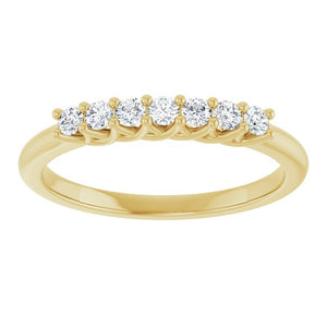 14K Yellow Gold 1/10 CTW Natural Diamond Anniversary Band - Elegant Design