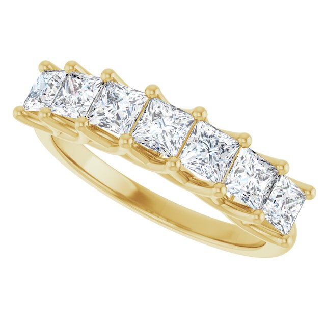 14K Yellow Gold, 1/10 CTW Natural Diamond Anniversary Band - Elegant Design