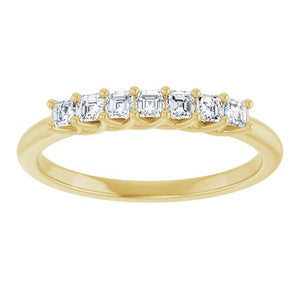 14K Yellow Gold 1/10 CTW Natural Diamond Anniversary Band - Elegant Design